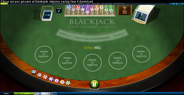 Gioca al Blackjack classico